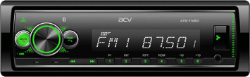 Автомагн.  ACV-916BG  (зеленый)  USB/SD/FM ресивер Bluetooth (со съемной панелькой)