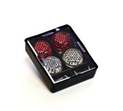 Саморезы для крепления номера с светоотражат. (2красн.+2бел.) блистер.