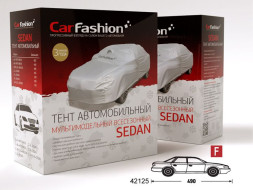 Тент автом.  CF &quot;CLASSIC  F&quot; SD &quot;XL&quot;, серебр. 490см (молния двери водит.,окна вентил.,ремни  крепл)