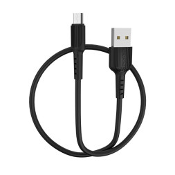 Кабель Borofone  USB - micro USB (1м)  черный BX16