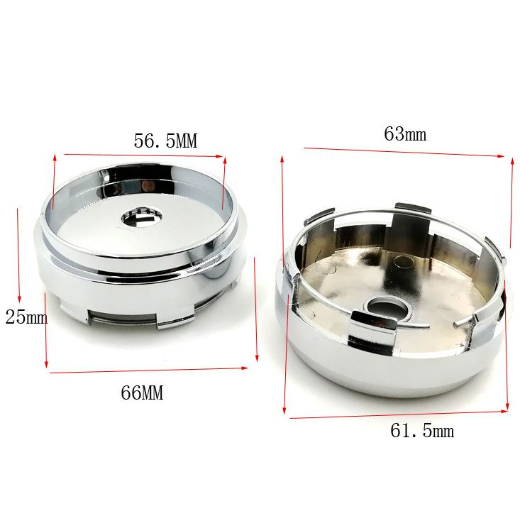 Заглушка (колпачок) на литой диск D65, наружн. d=65мм, внутр d=62мм. серебро