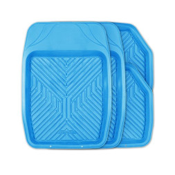 Коврик резиновый GROOVE  4 шт.,  вырезаемые , ванночки "голубой"
