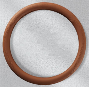 Оплетка на руль Carlife - М, Рыжая/Рыжая кожа NAPPA с перфорацией