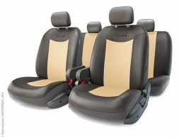 Набор чехлов Аutoprofi "GRAND FULL" полный к-т "черн./св.бежевый" ЭКОКОЖА 13 предм.