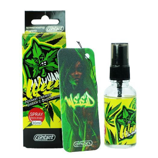 Осв.возд.  Соntact  ЁЛКА+СПРЕЙ  SEX  WEED &quot;Аромат свежей травки с феромонами&quot; 30мл