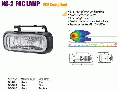 Фары доп. NS-2 B-C H3/12V/55W  1шт