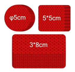 Отражаюшая наклейка 5см круглая самоклей. Белый 10шт.