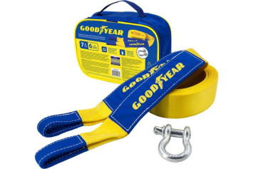 Динамическая стропа  &quot;GOODYEAR&quot; (рывковая) с шаклами  7 тонн, 6 метров, сумка