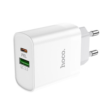 Зарядные устройства 220V HOCO USB+Type C, QC3.0 (быстрая зарядка)