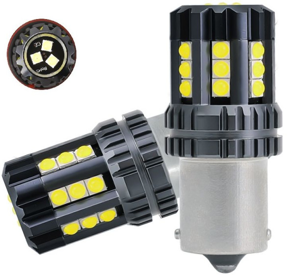 SOLAR  Свет-од  12V  T25  24 SMD 3030  21/5W   BAY15d  белый 800Lm