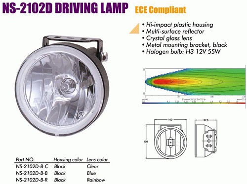 Фары доп. NS-2102 D-B-C H3/12V/55W