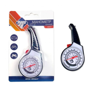 Манометр пласмас. &quot;Nova Bright&quot; в блистере (до 5 атм)