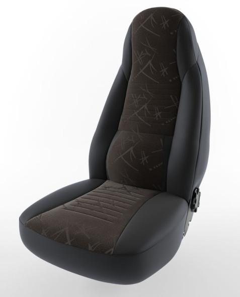 Авточехлы  Renault  Sandero  с 2007г- "PILOT"  БОСТОН Флок  (разд.зад.)  Черный