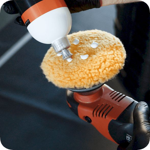 Twisted Wool Pad - меховой круг из ворсостойкой скрученной овечьей шерсти Ø 80 x 25 mm 9998276