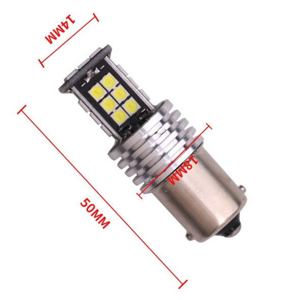 SOLAR  Свет-од  12V  T25  24 SMD 3030  21W   BAY15d белый с обманкой