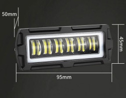 Фара Off Road   SOLAR  ближний свет   6 COB, 40W, ЛИНЗА 5D + ангельский глаз  (95х45мм)  12V