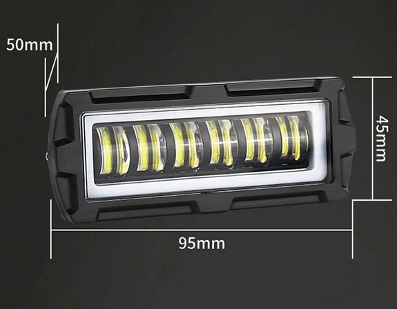 Фара Off Road   SOLAR  ближний свет   6 COB, 40W, ЛИНЗА 5D + ангельский глаз  (95х45мм)  12V