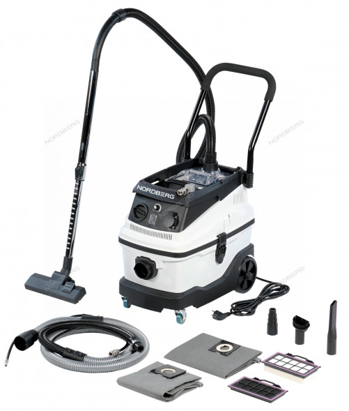 Пылесос одномоторный NORDBERG NV34 с поддержкой пневмоинструмента  (30 л, 1600 Вт)