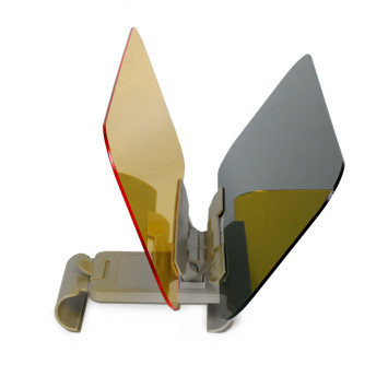 Козырек солнцезащитный  HD Visior  (2в1)  черный/желтый  (с регулировкой крепления)