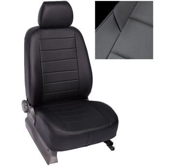 АВТОЧЕХЛЫ  Экокожа  ГАЗ NN  с 2021г-  черный  (3 места)