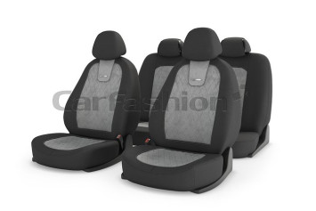 Чехлы  «COLOMBO»  Св.Серый/Тёмн.Серый/Св.Серый (Алькантара)