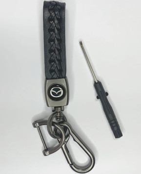 Брелок кожа LUX  MAZDA  Черный