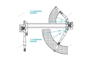 Двухстоечный подъемник Nordberg N4121H-4T с верхней синхронизацией