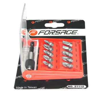 FORSAGE. Набор бит 11предм. с битодержателем (PH1,2,3 PZ1,2,3, SL5.5, 6.5)