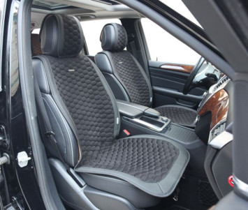 Накидки Фронт  «CAPRI»  Чёрный/Чёрный/Чёрный  (велюр премиум класса/экокожа)