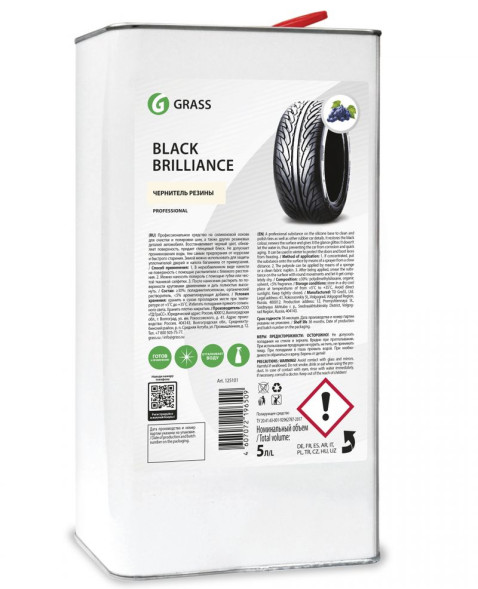 GRASS  Чернитель шин на основе силикона &quot;Black brilliance&quot; (канистра 5 кг)