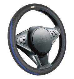 Оплетка на руль   CF  STEP - М, Чёрный/Чёрный/Синий