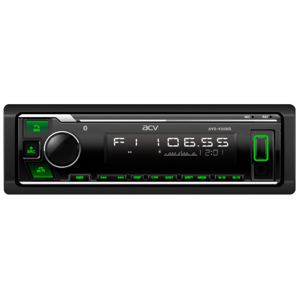 Автомагн.  ACV-920BG  (зеленый)  USB/SD/FM ресивер Bluetooth (со съемной панелькой)