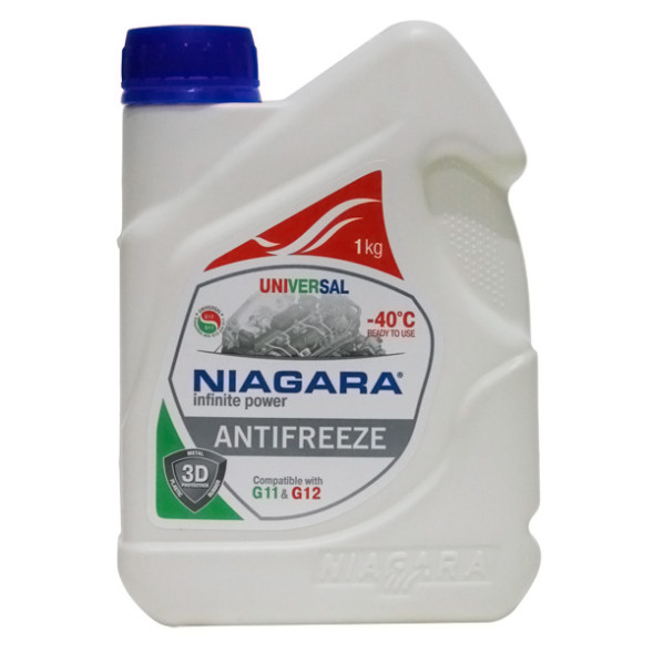 Антифриз  &quot;Niagara&quot;  G11-G12  (бесцветный) 1 кг  УНИВЕРСАЛЬНЫЙ
