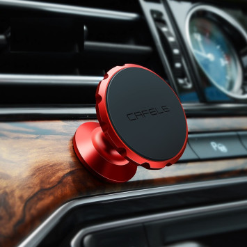 Держатель телефона Cafele на торпеду (скотч двухсторонний) (усиленный магнит) Красный