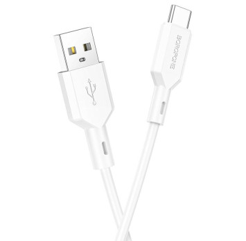 Кабель Borofone  USB - Type-C  (1м)  белый BX107