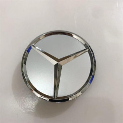 Заглушка (колпачок) на литой диск мод. MERCEDES  серебро  ( D75/ D72)