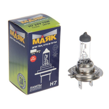 Лампа МАЯК 24V    H7   70W   РX26d (1шт)