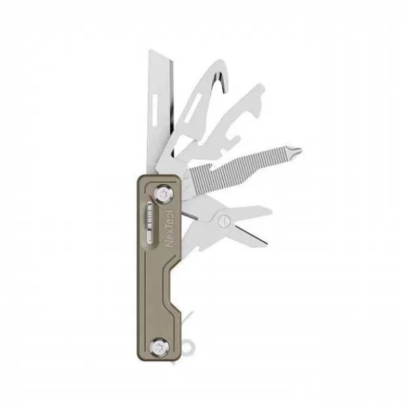 Многофункциональный нож Xiaomi NexTool Multi Functional Knife 10 предметов Коричневый