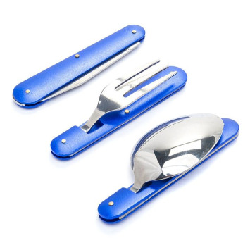 Набор складных столовых приборов &quot;СЛЕДОПЫТ&quot;, в чехле (ложка, вилка, нож), на блистере