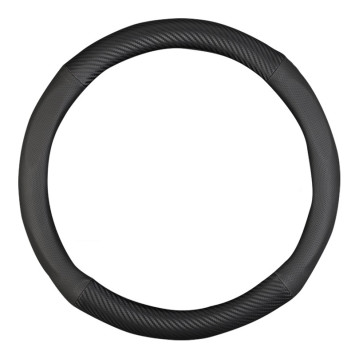 Оплетка на руль Carlife "Arezzo" М, Чёрный/Чёрный пористая кожа с карбоном