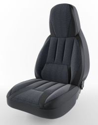 Авточехлы  ГАЗЕЛЬ 7ми мест. &quot;PILOT&quot;  ФОРСАЖ жаккард+кож.зам  Серый