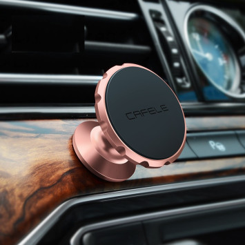 Держатель телефона Cafele на торпеду (скотч двухсторонний) (усиленный магнит) Розовое золото