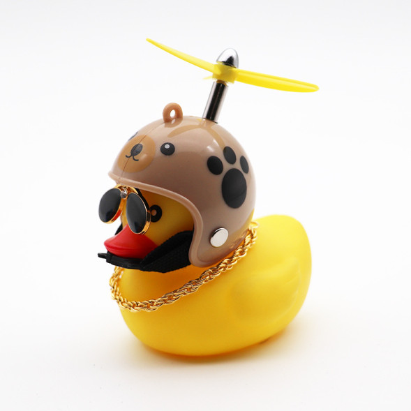 Игрушка на торпедо &quot;УТКА&quot; (коричневая шапка)  9см*7,5см