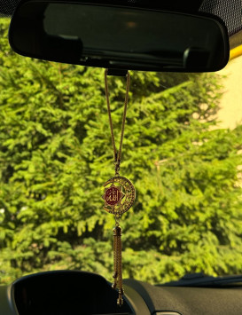 Подвески на зеркало заднего Ислам &quot;Аллах&quot; красный