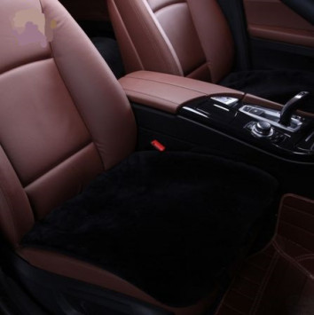 Накидка 50х50 на низ сиденья натур.мех «ALASKA»  Чёрный (2шт)