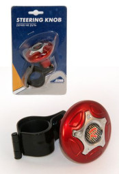 Ручка на руль "Nova Bright" "R" красная+хром