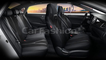 Чехлы «5D» PREMIUM каркасные «INTEGRAL PLUS» Чёрный/Чёрный/Карбон (экокожа/нубук)