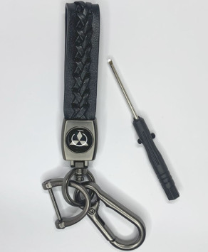 Брелок кожа LUX  MITSUBISHI  Черный