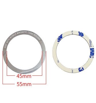 Диск для  магнитного держателя Magsafe (метал)  Хром  45-55мм с надписью (1шт)