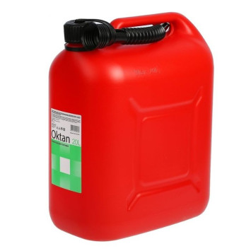 Канистра пластиковая  Oktan  20л (красная) с заливным устройством, крышка с защитой